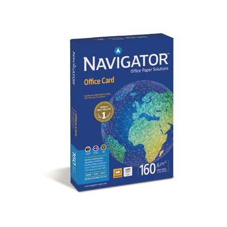 Papel de Fotocópia A3 Navigator 160 gramas (Office Card) - Pacote com 250 Folhas, Alta Qualidade e Durabilidade