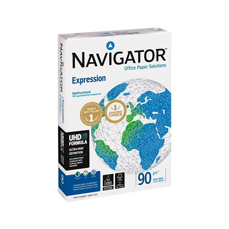 Resma de Papel de Fotocópia A3 Navigator 090g para Impressoras Inkjet e Laser - 500 Folhas