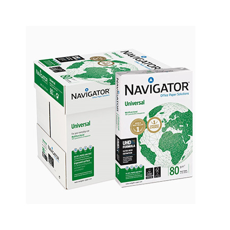Papel para fotocópia A4 Navigator Premium Universal 5 resmas de 500 folhas (080 gramas)