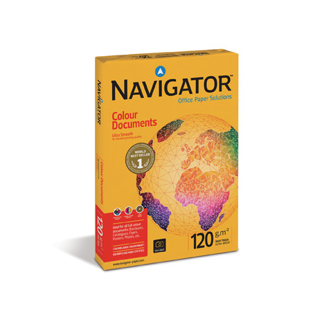 Papel de Fotocópia A4 de Alta Qualidade Navigator Colour Document - 250 folhas (120g)