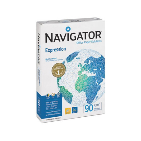 Papel de Fotocópia A4 Navigator Expression 090 gramas - Pacote com 500 Folhas de Alta Qualidade