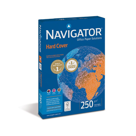 Papel de Fotocópia A4 Navigator Hard Cover 250g - 125 folhas - Excelente Qualidade e Durabilidade para Impressões