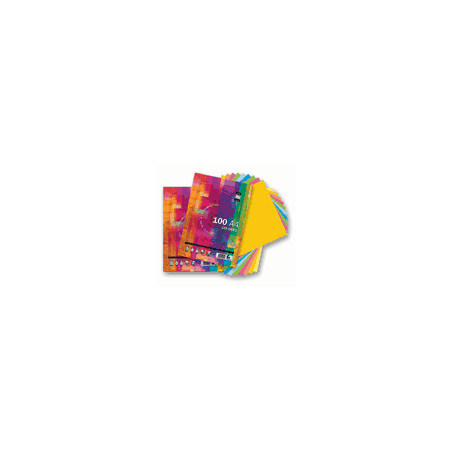 Papel de Fotocópia Colorido A4 80g 5 Cores (Vermelho, Azul, Verde, Amarelo, Rosa) - 100 Folhas (20 de cada cor)