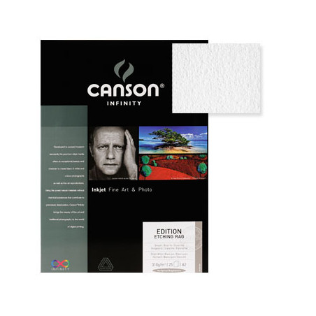 Papel Canson Infinity Edição Especial Etching Rag A3 100% Algodão 310g - 25 Folhas de Alta Qualidade para suas Artes!
