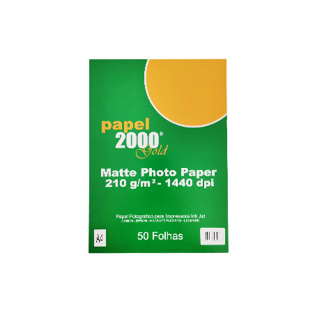 Papel Fotográfico Matte 210 gramas A4 para Impressoras InkJet - Pacote com 50 Folhas: Qualidade excepcional para suas impressões