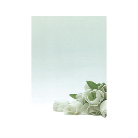 Papel de Esboço Floral Branco A4 com 90g - Conjunto de 20 Folhas