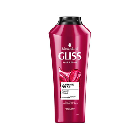 Champô Schwarzkopf Gliss Ultimate Color 370ml - Proteção e brilho intenso para cabelos coloridos