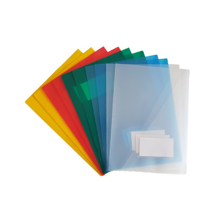 Conjunto de 10 Classificadores de Plástico com Bolsa Interna, Visor e Etiquetas Sortidas: Organize seus documentos de forma prát