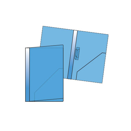  Classificador de Plástico A4 com Mola Triplex Roma 147 Azul - Pacote com 1 unidade