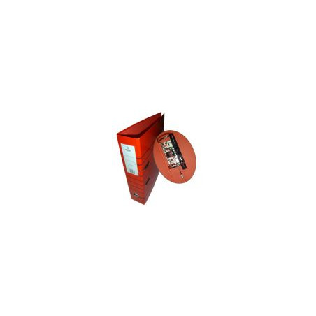 Pasta de arquivo L80 320x280 com listras vermelhas e logotipo da marca Rado - Organização e estilo em um só produto