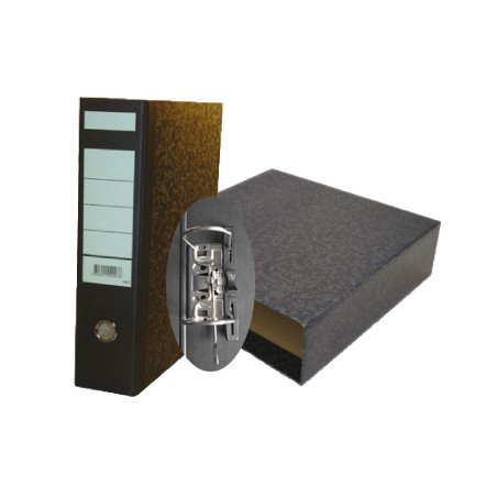 Pasta de arquivo em mármore preto com caixa fixa - 1 unidade (tamanho L80 310x290)