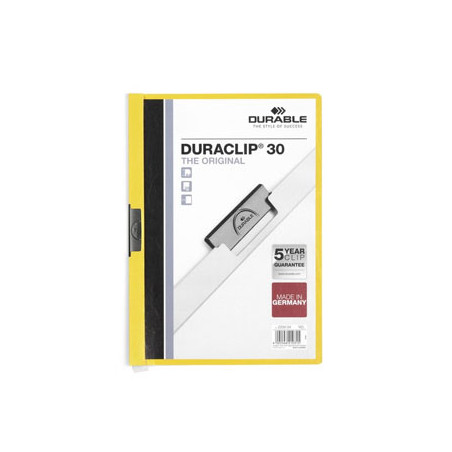 Classificador de Documentos Clip Lateral Durable 2200 Amarelo - 1 unidade