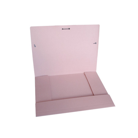 Elegante Pasta de Cartolina de 350g com Abas 310x230 e Elástico - Cor Rosa