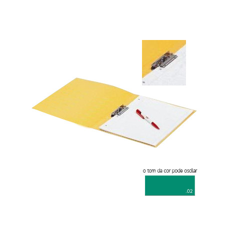 Pasta de Cartão Hidráulico com Mola Triplex A4 Roma 14.02 Verde - Organize seus documentos com estilo