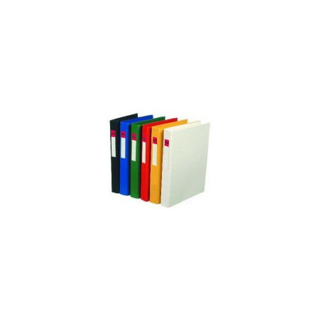 Organizador de documentos em plástico com 4 argolas, resistente e durável, tamanho 25mm de diâmetro e 36mm de largura na cor ama