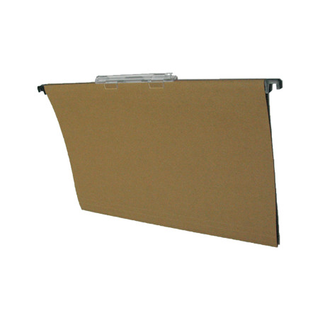 Capa suspensa com visor horizontal em papel kraft 330x250mm - Pacote com 50 unidades para organizar documentos