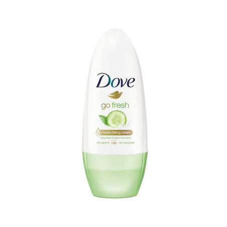 Desodorante Roll-On Dove Go Fresh com Frescor Revigorante de Pepino e Chá Verde - 50 ml