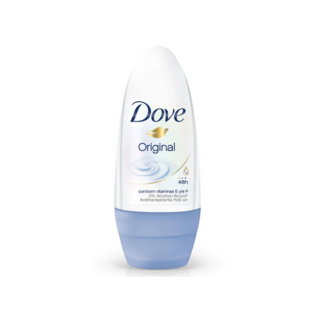 Desodorante Roll-On Dove Original 50ml - Proteção duradoura contra o mau odor e transpiração intensa