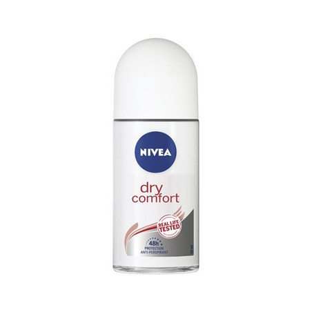 Desodorizante Roll-On Nivea Dry Comfort 50ml - Proteção seca e duradoura contra a transpiração