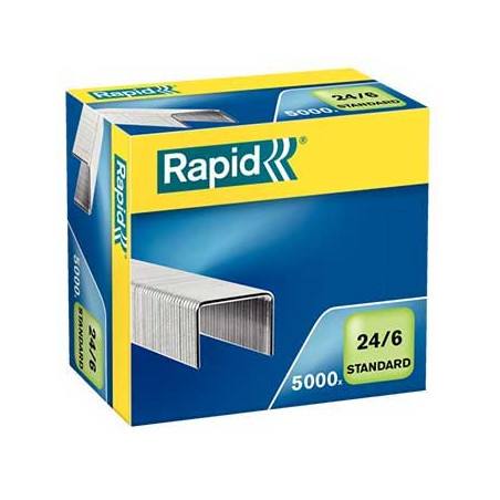 Agrafos Rapid 24/6 - Caixa com 5000 unidades - Agrafo perfeito para até 20 folhas!