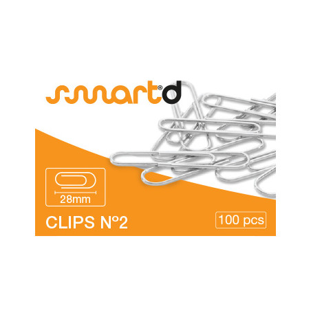 Conjunto de 100 Clips N 02 de 28mm da SmartD: Organização e praticidade garantidas!