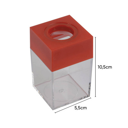 Porta Clips Magnético Quadrado Vermelho - Ideal para Organização!