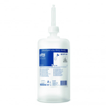 Sabonete Spray Extra Suave Tork - Fórmula Delicada para uma Limpeza Eficaz - Embalagem de 1 Litro (3000 Utilizações) - Conjunto 