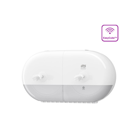 Dispensador de Papel Higiénico TORK T9 SmartOne Mini Duplo em Branco - Mantenha a Higiene ao Alcance de Todos!