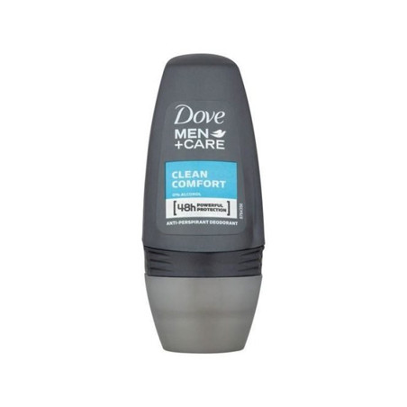 Desodorante Roll-On DOVE Men Clean Comfort para uma Sensação Refrescante Duradoura de 50ml