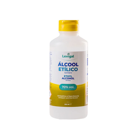 Álcool Etílico 70% 250ml - Proteção Eficiente contra Germes e Bactérias