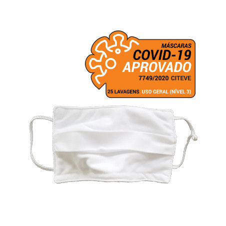 Proteção Infantil Duradoura: Conjunto de 3 Máscaras Brancas Reutilizáveis para Crianças - Até 25 Lavagens