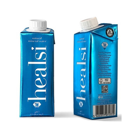 Água de Nascente HEALSI Azul 0,25 Litros - Pack com 24 Unidades: Hidratação natural e refrescante para o seu dia-a-dia!