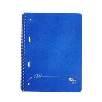 Caderno Espiral Gold Blue A5 Quadriculado 70grs 80 folhas Azul 