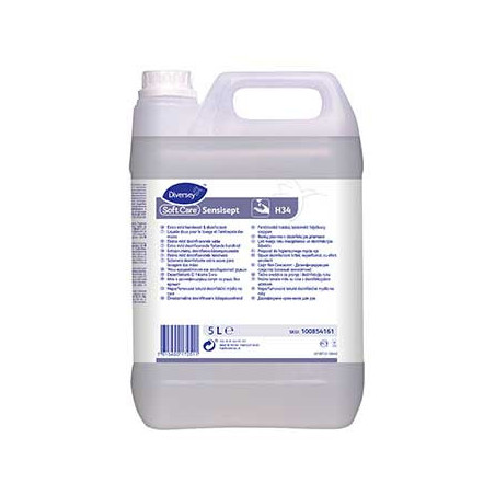 Sabonete Desinfetante Soft Care Sensisept H34 - Fórmula Suave de Higienização em Embalagem de 5 Litros