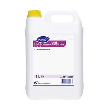 Detergente Suma D10.4 Clorado p/Limpeza Desinfeção 5 Litros 