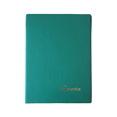 Porta Menus A4 com 4 Bolsas Verde - Organize o seu menu de forma elegante!