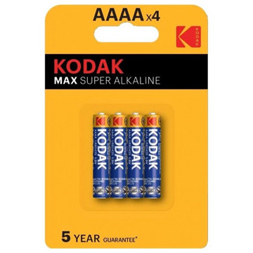 Pilhas AAAA LR61 Alcalinas Kodak Max 1.5V 4 unidades 