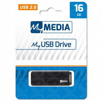 Pen Drive 16GB MYMEDIA USB 2.0 Preto 