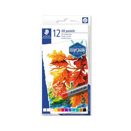 Lápis Pastel a Óleo STAEDTLER 2420 C12 Design Journey 12 unidades - Descubra a magia das cores suaves e vibrantes!