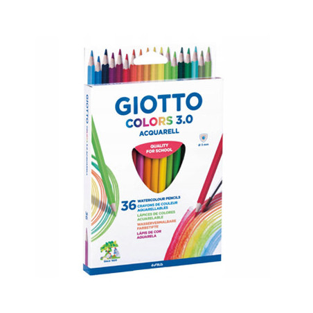 Lápis Cor Aguarelável Giotto Colors 3.0 Caixa de Cartão 36 unidades