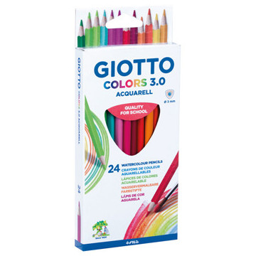 Lápis Cor Aguarelável Giotto Colors 3.0 Caixa de Cartão 24 unidades 