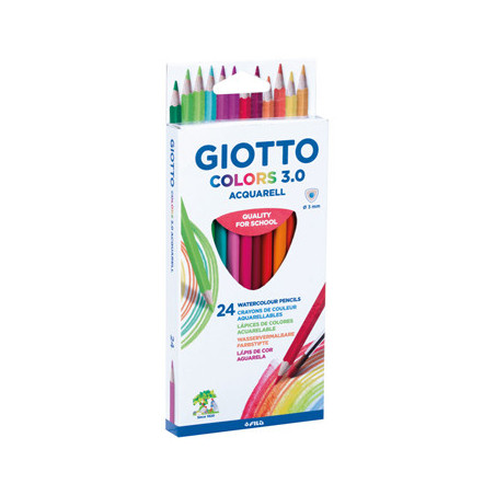 Lápis Cor Aguarelável Giotto Colors 3.0 Caixa de Cartão 24 unidades