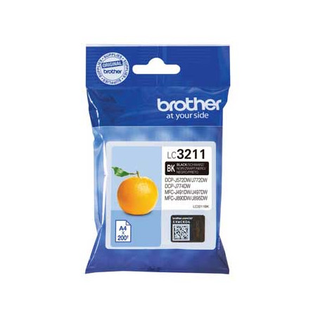 Toner Brother LC3211BK Preto - Impressões com até 200 Páginas de Qualidade