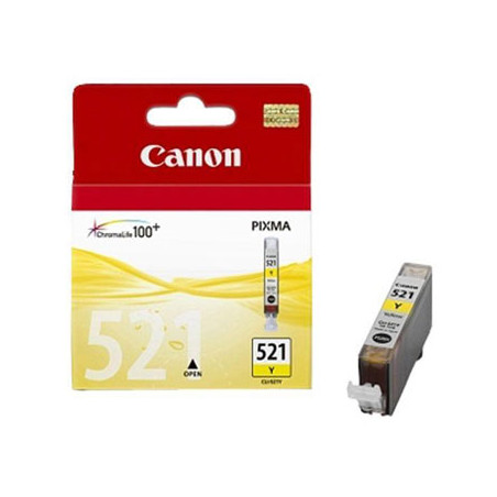 Tinteiro Canon 521 Amarelo 2936B001 9ml - Resultados Vibrantes para Impressões de Alta Qualidade!