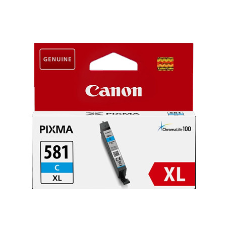  Tinteiro Canon 581XL Azul 2049C001 de alta capacidade com 8,3ml