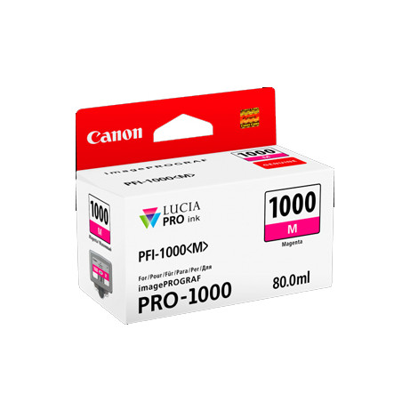 Tinteiro Canon PFI-1000 Magenta de 80ml - Ideal para impressões vibrantes e duradouras