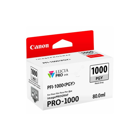 Tinteiro Canon PFI-1000 Cinzento Foto de Alta Qualidade - 80ml