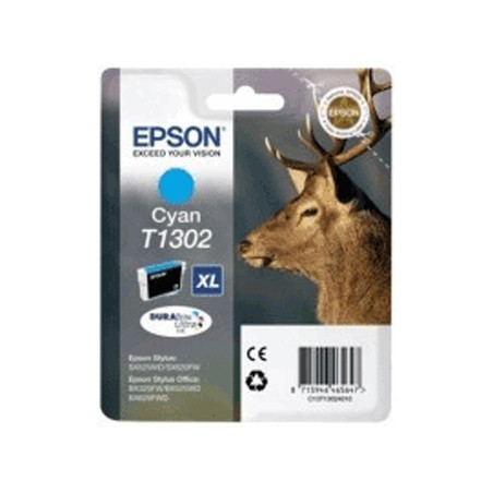 Tinteiro Epson T1302 Azul - C13T13024010 - 10,1 ml - Rendimento de 755 páginas.