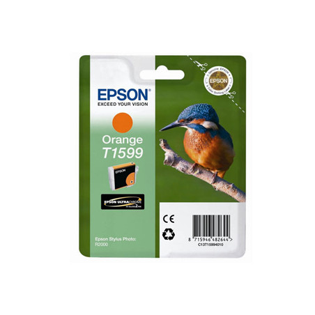 Tinteiro Epson T1599 Laranja C13T15994010 17ml - Tinta de Qualidade Epson para Impressões Vibrantes e Duradouras