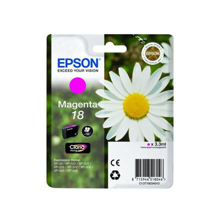Tinteiro Epson 18 Magenta C13T18034010 3,3ml - Tinta de Qualidade para Impressões Vibrantes